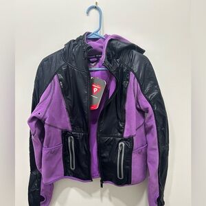 Free‎ People Jacket Size Small Violet / Black Go The Distance Fleece NWT $198